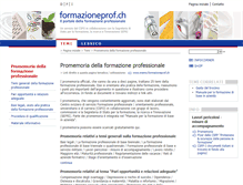 Tablet Screenshot of memo.formazioneprof.ch